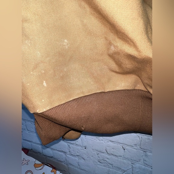 Carhartt Hooded Workwear Coat Tan Mar Supply Embroidered Men’s Large - Picture 6 of 8